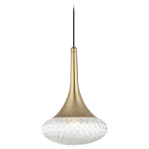 Mitzi by Hudson Valley Bella Pendant in Brass by Mitzi by Hudson Valley H114701D-AGB