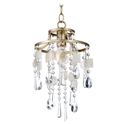 Maxim Lighting Maxim Lighting Cebu Capiz / Gold Silver Pendant Light 14422CZGS