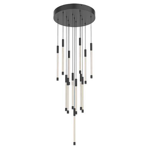 Motif 13-Inch Wide LED Multi-Port Pendant in Black by Kuzco Lighting