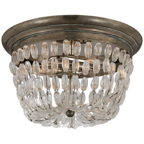 Visual Comfort Signature Collection E.F. Chapman Paris Flea Market Flush Mount in Silver by Visual Comfort Signature CHC4207SHSSG