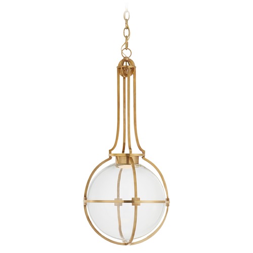 Visual Comfort Signature Collection Chapman & Myers Gracie LED Globe Pendant in Brass by Visual Comfort Signature CHC5478ABCG