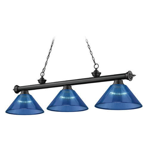Cordon Matte Black Billiard Light by Z-Lite