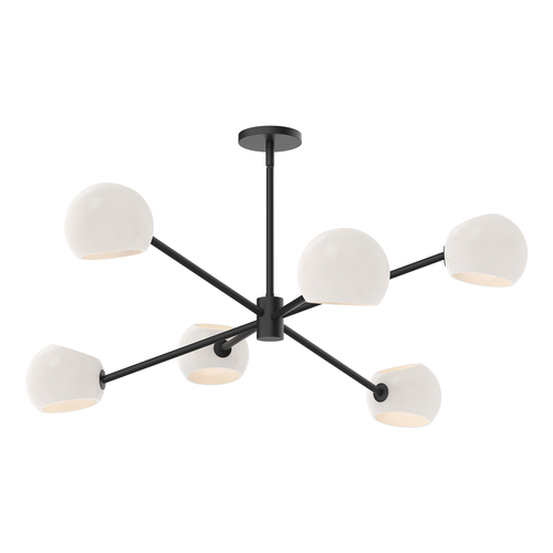 Alora Lighting Alora Lighting Willow Matte Black Chandelier CH548637MBOP