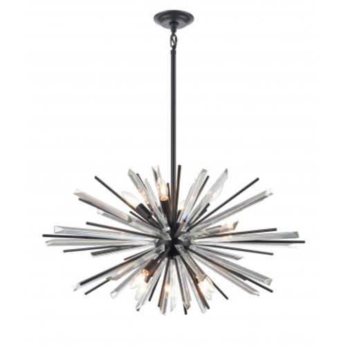 Avenue Lighting Palisades 31.5-Inch Chandelier in Matte Black by Avenue Lighting HF8202-BK