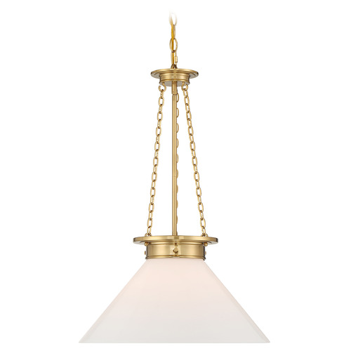 Savoy House Savoy House Lighting Myers Warm Brass Pendant Light with Coolie Shade 7-1011-1-322