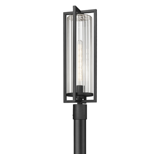 Z-Lite Aura Black Post Light