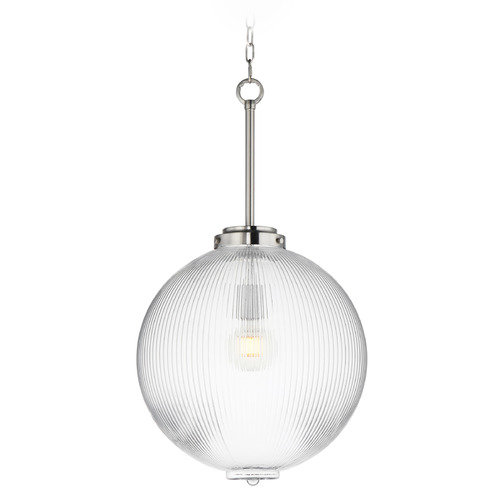 Maxim Lighting Maxim Lighting Kasbah Satin Nickel Pendant Light with Globe Shade 15196CRSN