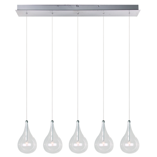 ET2 Lighting Larmes Multi-Light Pendant in Chrome by ET2 Lighting E23115-18