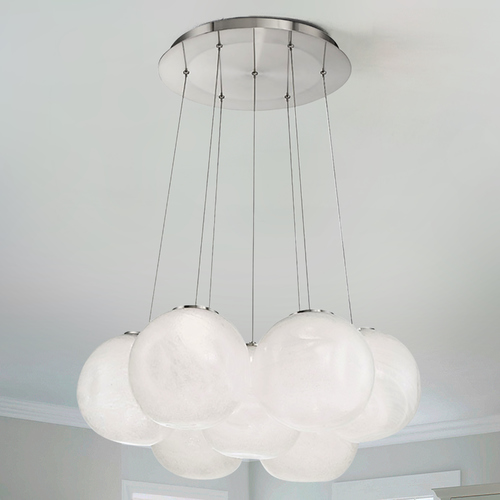 Cosmic 27-Inch LED Multi-Pendant in Brushed Nickel by Modern Forms