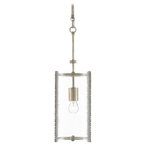 Currey and Company Lighting Currey and Company Chase Silver Granello Pendant Light with Cylindrical Shade 9000-0506