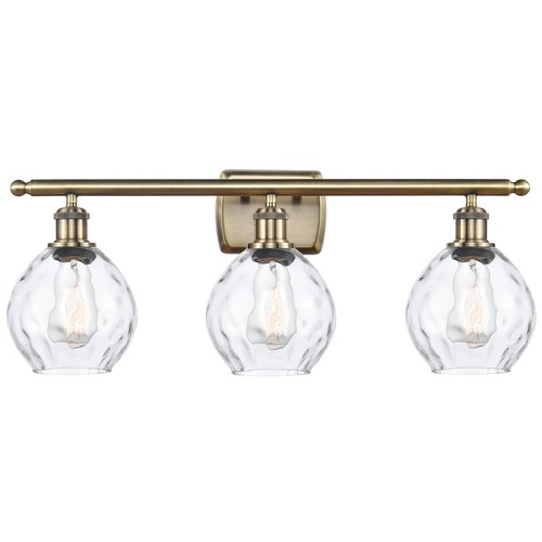 Innovations Lighting Innovations Lighting Small Waverly Antique Brass LED Bathroom Light 516-3W-AB-G362-LED