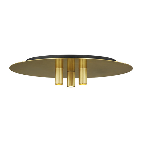 Visual Comfort Modern Collection Sean Lavin Ponte 16-Inch 277V LED Flush Mount in Natural Brass by Visual Comfort Modern 700FMPNT16NB-LED930-277