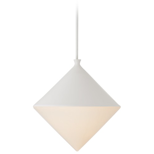 Aerin Sarnen Large Pendant in Matte White by Visual Comfort Signature