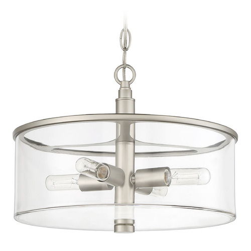 Hailie Satin Nickel Pendant by Craftmade Lighting