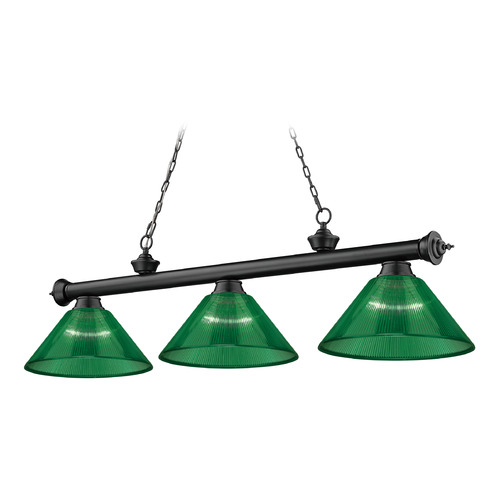 Cordon Matte Black Billiard Light by Z-Lite