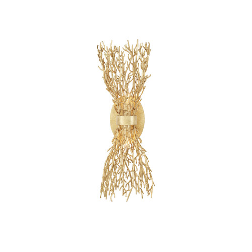 Sea Fan 21.50-Inch Wall Sconce in Gold Gilt by Currey & Co Lighting