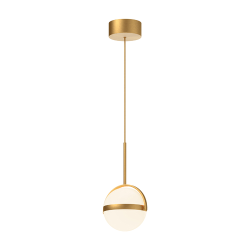 Alora Lighting Globo Brushed Gold LED Mini-Pendant Light with Globe Shade