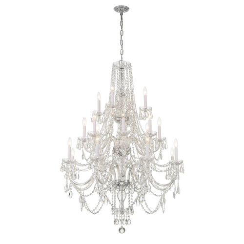 Crystorama Lighting Traditional Crystal 20-Light Chandelier in Chrome by Crystorama 1157-CH-CL-MWP