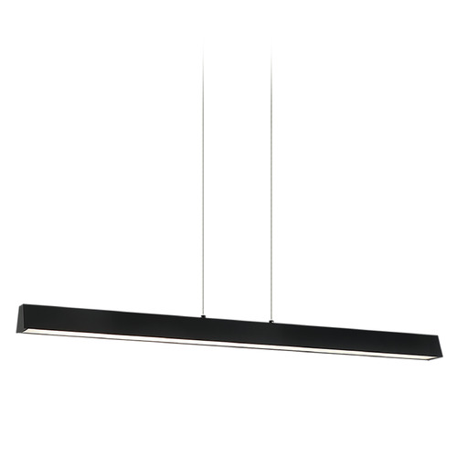 Matteo Lighting Isosceles Matte Black LED Island Light with Rectangle Shade