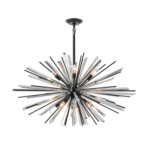 Palisades 39.38-Inch Chandelier in Matte Black by Avenue Lighting