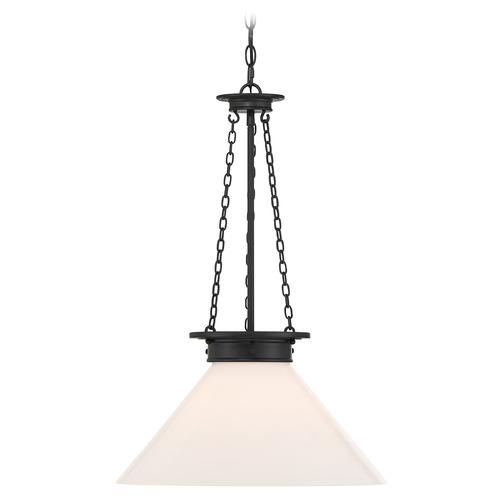 Savoy House Savoy House Lighting Myers Matte Black Pendant Light with Coolie Shade 7-1011-1-89