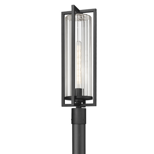 Z-Lite Aura Black Post Light
