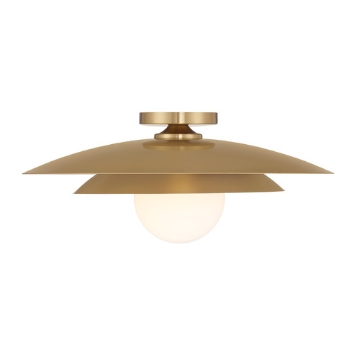 Savoy House Lighting Sherrer Warm Brass Semi-Flushmount Light
