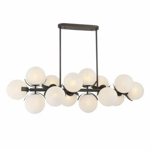 Vino 14-Light Linear Light in Dark Bronze by Metropolitan