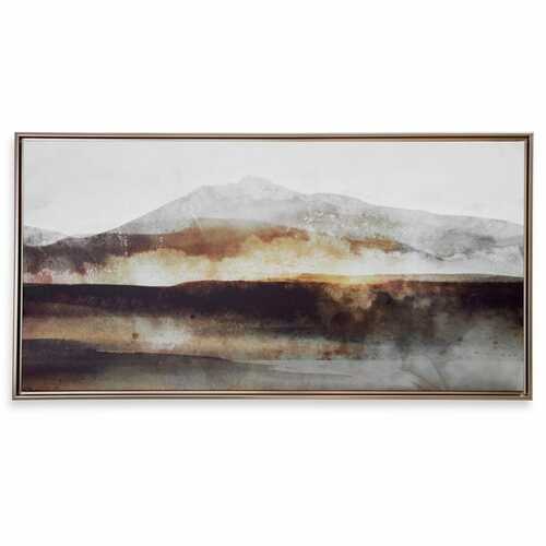 Splash of Land Framed Canvas in Bronze Gold by Uttermost Lighting