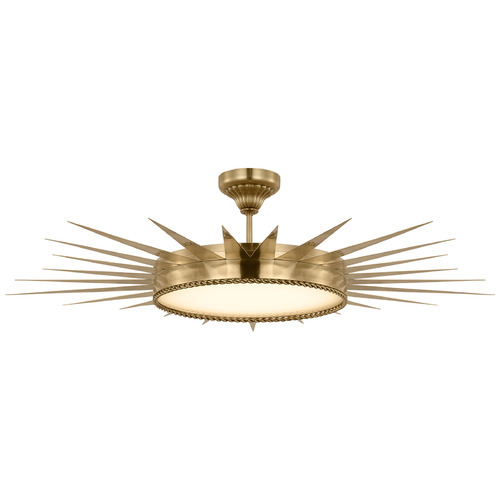 Studio Hand-Rubbed Antique Brass White Glass Pendant