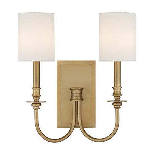 Crystorama Lighting Lloyd 2-Light Wall Sconce in Aged Brass by Crystorama Lighting LLO-482-AG