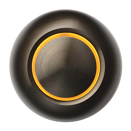 True LED Bronze Doorbell Button with Orange by Spore Doorbells