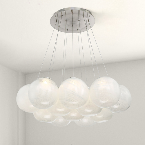 Cosmic Brushed Nickel LED 12-Light Linear Pendant 3000K by Modern Forms