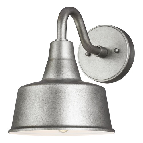 LED Outdoor Barn Wall Light in Weathered Pewter by Visual Comfort Studio