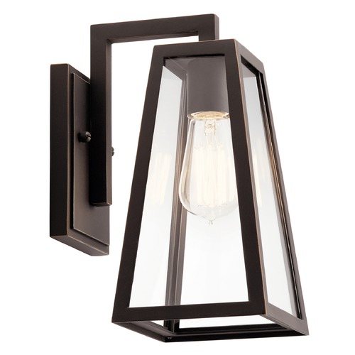 Delison 11.50-Inch Outdoor Wall Light in Rubbed Bronze by Kichler Lighting