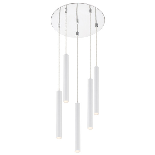 Z-Lite Forest Chrome LED Multi-Light Pendant by Z-Lite 917MP12-WH-LED-5RCH