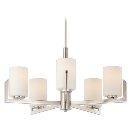 Dart Satin Nickel Chandelier by Maxim Lighting