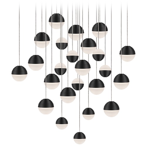 Modern Black LED Multi-Light Pendant 3000K 9600LM by Kuzco Lighting