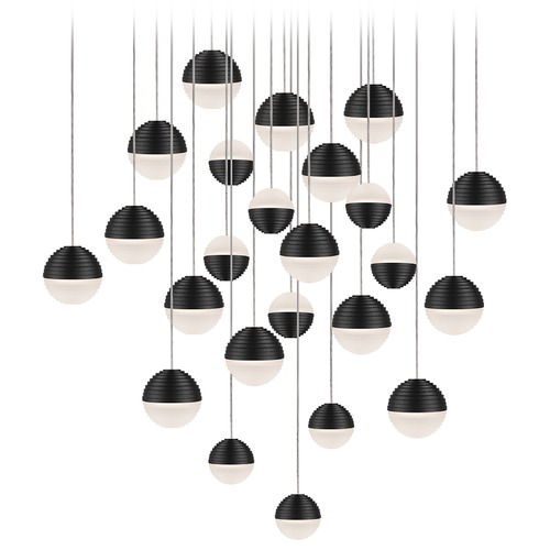 Kuzco Lighting Modern Black LED Multi-Light Pendant 3000K 9600LM by Kuzco Lighting MP10524-BK