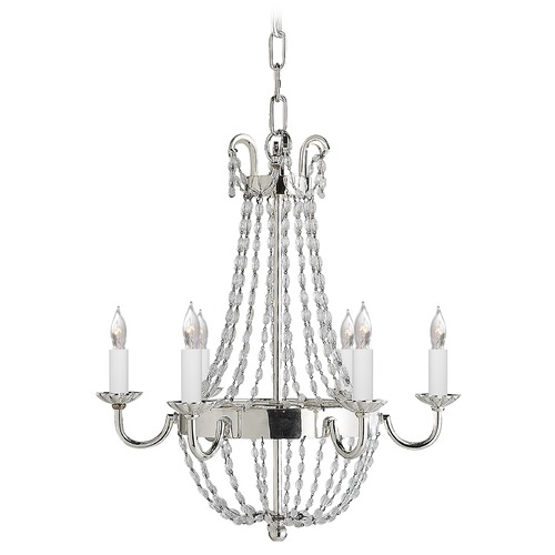 Visual Comfort Signature Collection E.F. Chapman Paris Flea Market Chandelier in Silver by Visual Comfort Signature CHC1407PSSG