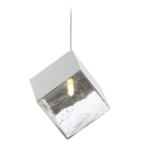 Ice Cube Polished Chrome LED Mini Pendant by ET2 Lighting