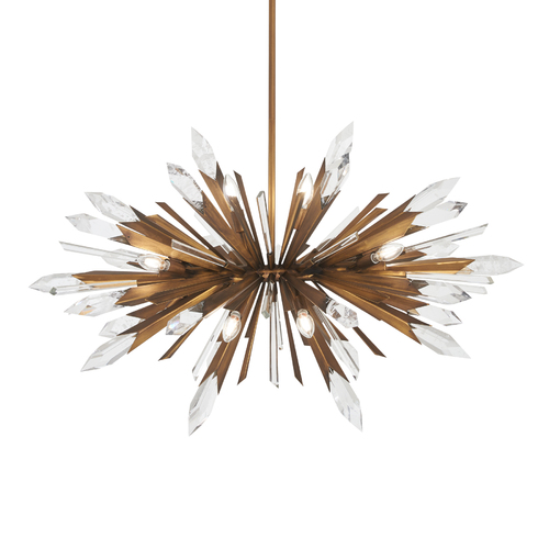 Elsa 12-Light Pendant in Painted Gold by Metropolitan Lighting