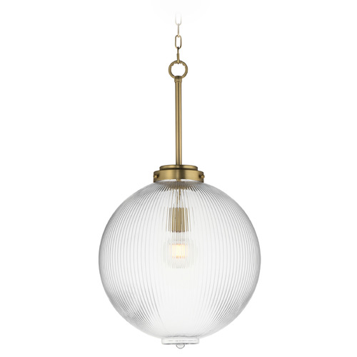 Maxim Lighting Maxim Lighting Kasbah Satin Brass Pendant Light with Globe Shade 15196CRSBR