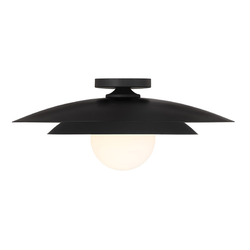 Savoy House Lighting Sherrer Matte Black Semi-Flushmount Light