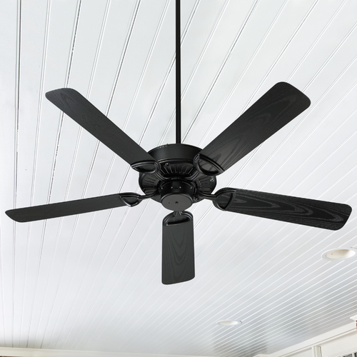 Quorum Lighting Estate Patio Matte Black Ceiling Fan Without Light by Quorum Lighting 143525-599