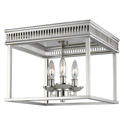 Visual Comfort Studio Collection Woodruff Polished Nickel Flush Mount by Visual Comfort Studio FM521PN