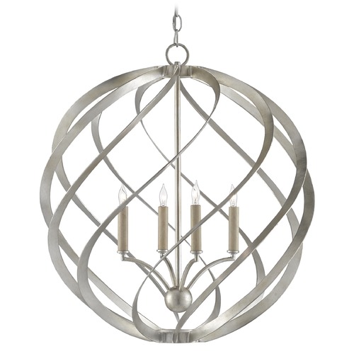 Roussel Chandelier in Silver Leaf by Currey & Company