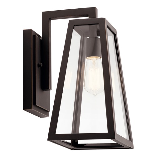 Delison 14-Inch Outdoor Wall Light in Rubbed Bronze by Kichler Lighting