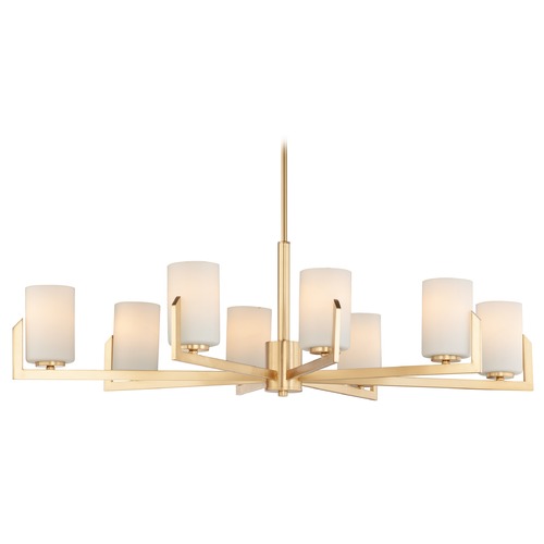 Dart Satin Brass Chandelier by Maxim Lighting