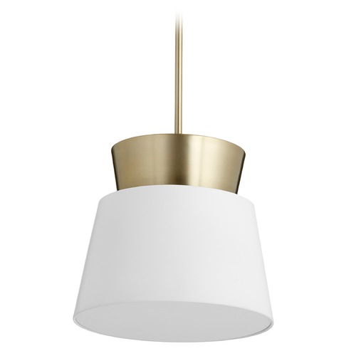 Aged Brass Pendant by Quorum Lighting